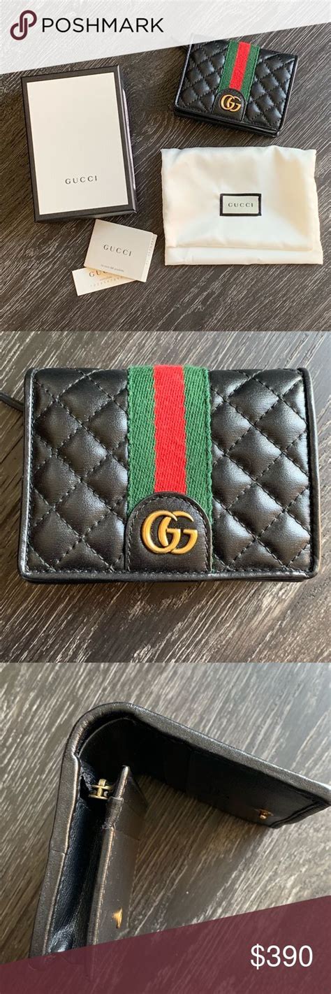 gucci leather card case with web|Gucci front pocket wallet.